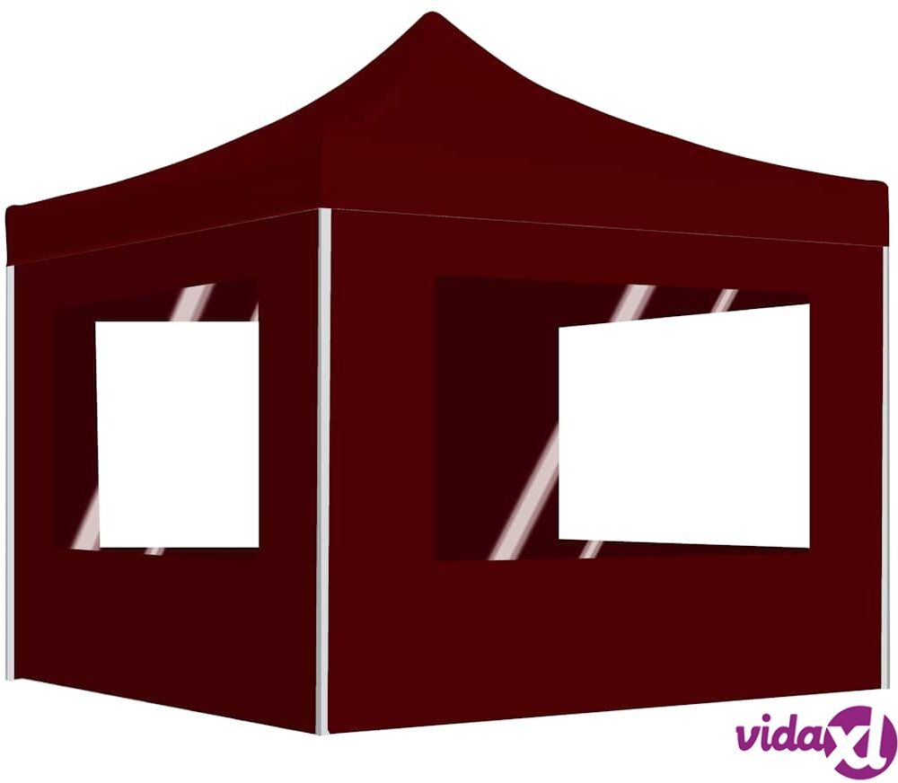 vidaXL Kokoontaittuva juhlateltta seinillä alumiini 3x3 m viininpun. vidaXL Kokoontaittuva juhlateltta seinillä alumiini 3x3 m viininpun.