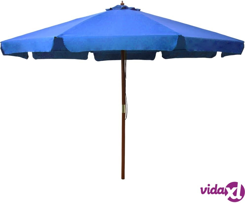 vidaXL Aurinkovarjo puurunko 330 cm taivaansininen vidaXL Aurinkovarjo puurunko 330 cm taivaansininen