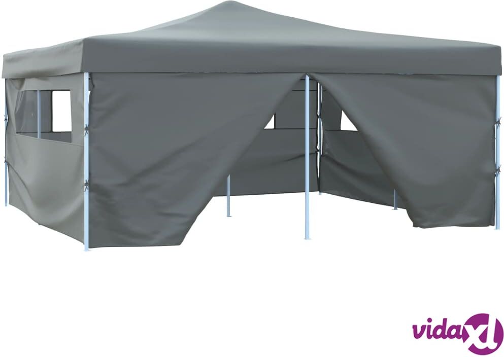vidaXL Kokoontaittuva huvimaja 4 sivuseinää 5x5 m antrasiitti vidaXL Kokoontaittuva huvimaja 4 sivuseinää 5x5 m antrasiitti