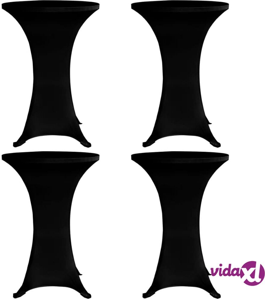 vidaXL Seisovan pöydän päällyste Ø80 cm musta venyvä 4 kpl vidaXL Seisovan pöydän päällyste Ø80 cm musta venyvä 4 kpl