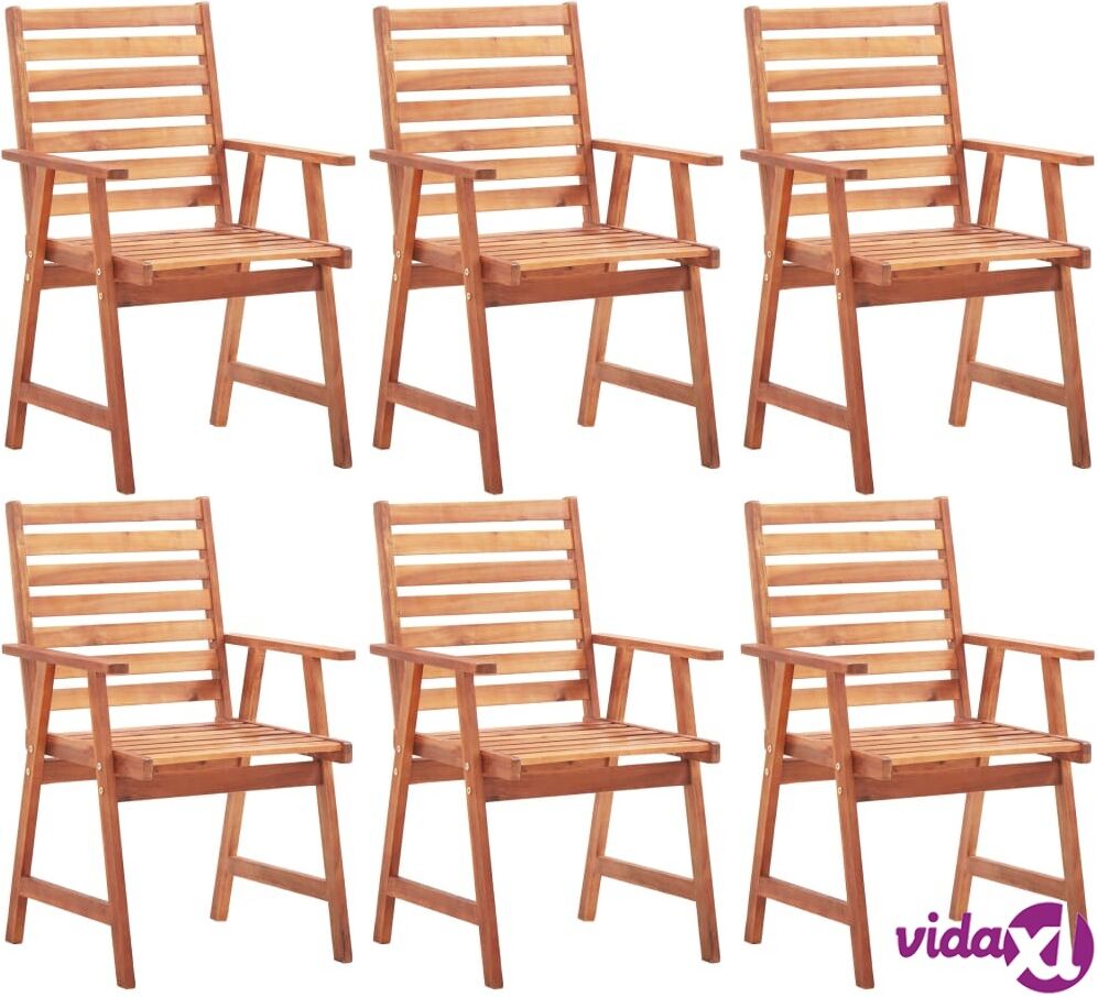 vidaXL Ulkoruokatuolit 6 kpl täysi akaasiapuu vidaXL Ulkoruokatuolit 6 kpl täysi akaasiapuu