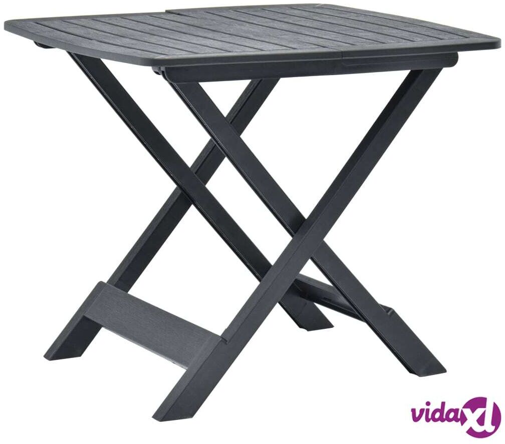 vidaXL Kokoontaittuva puutarhapöytä antrasiitti 79x72x70 cm muovi vidaXL Kokoontaittuva puutarhapöytä antrasiitti 79x72x70 cm muovi