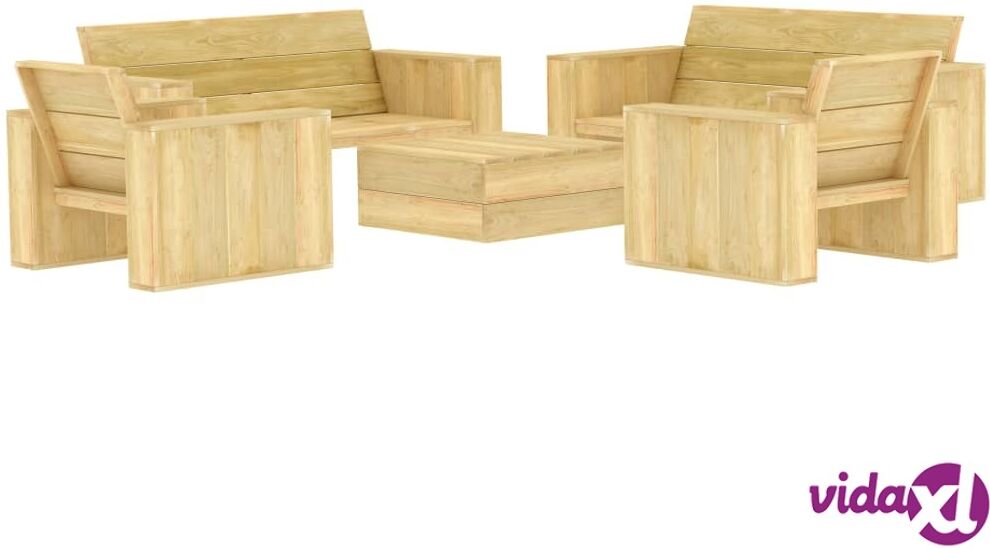 vidaXL 5-osainen puutarhasohvasarja kyllästetty mänty vidaXL 5-osainen puutarhasohvasarja kyllästetty mänty