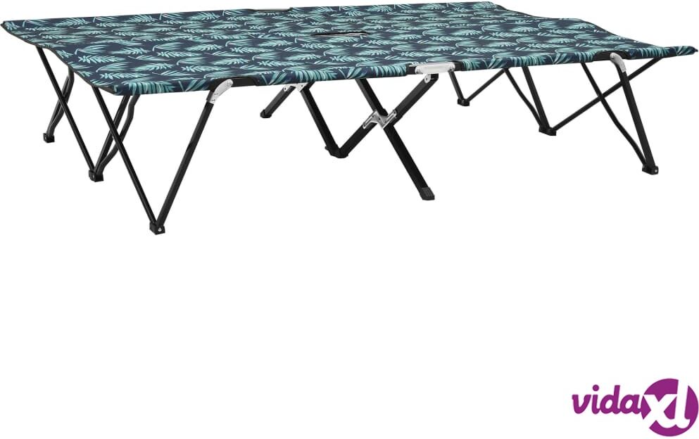 vidaXL Kahden hengen kokoontaitettava aurinkotuoli lehtikuvio teräs vidaXL Kahden hengen kokoontaitettava aurinkotuoli lehtikuvio teräs