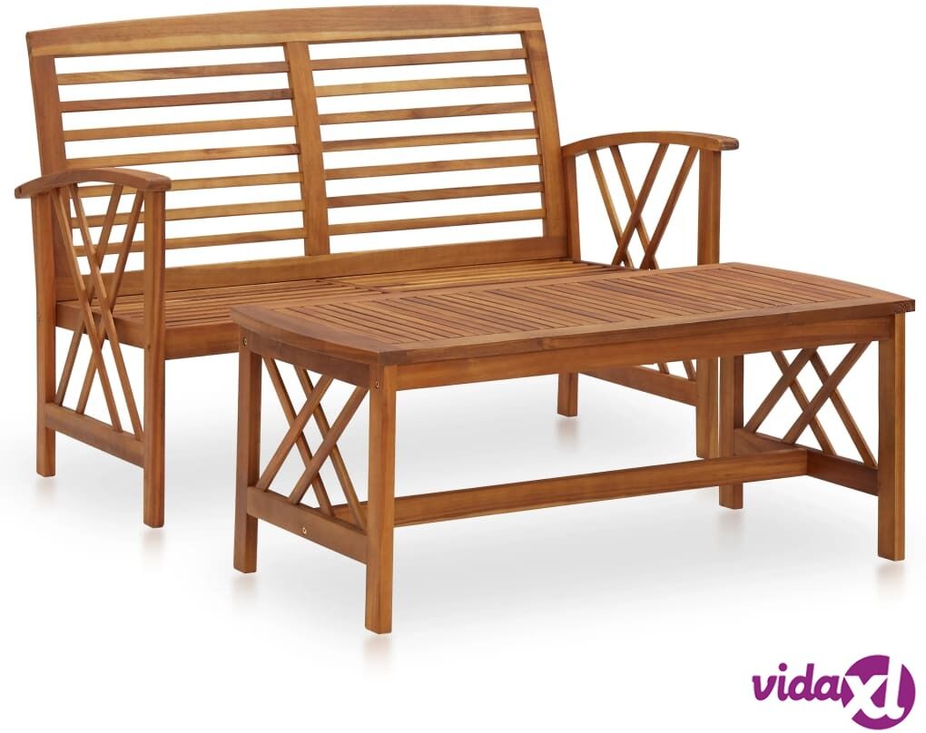 vidaXL 2-osainen puutarhasohvasarja täysi akaasiapuu vidaXL 2-osainen puutarhasohvasarja täysi akaasiapuu