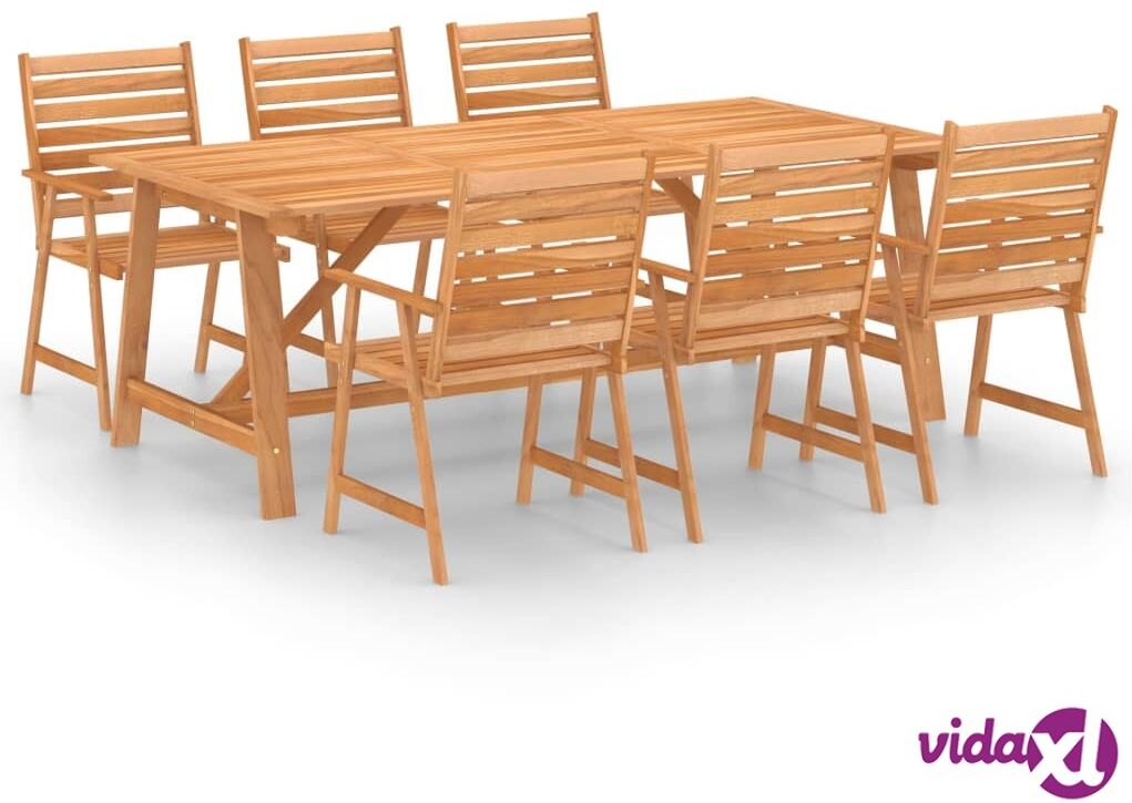 vidaXL 7-osainen ulkoruokailuryhmä täysi akaasiapuu vidaXL 7-osainen ulkoruokailuryhmä täysi akaasiapuu