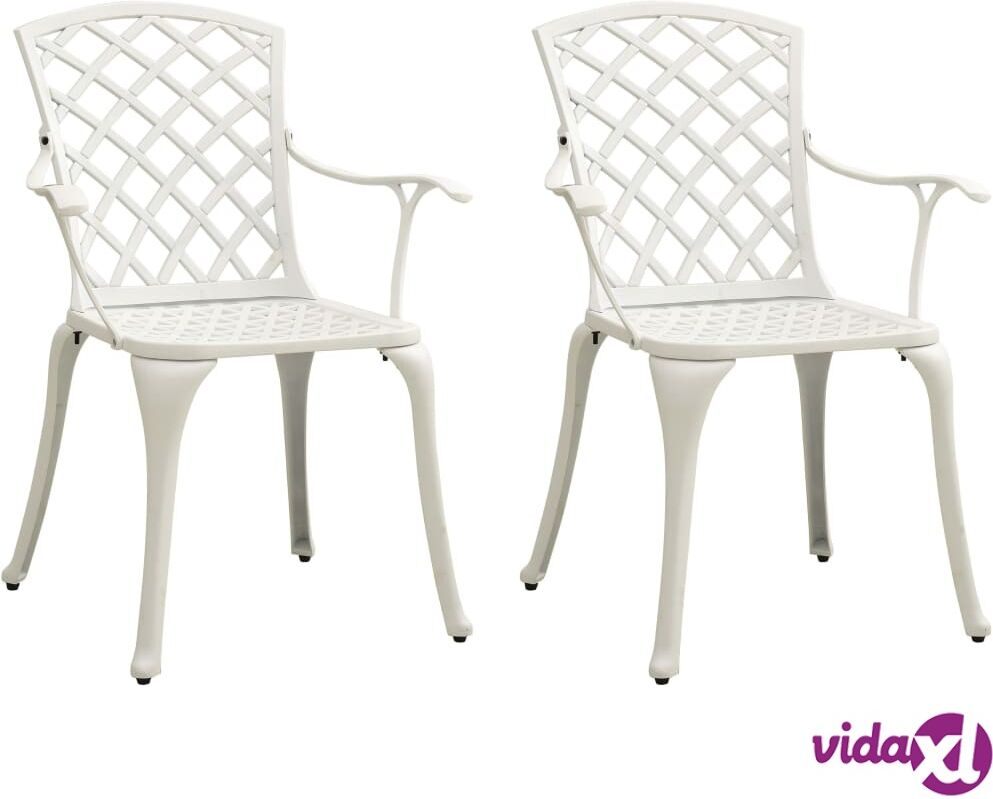 vidaXL Puutarhatuolit 2 kpl valualumiini valkoinen vidaXL Puutarhatuolit 2 kpl valualumiini valkoinen