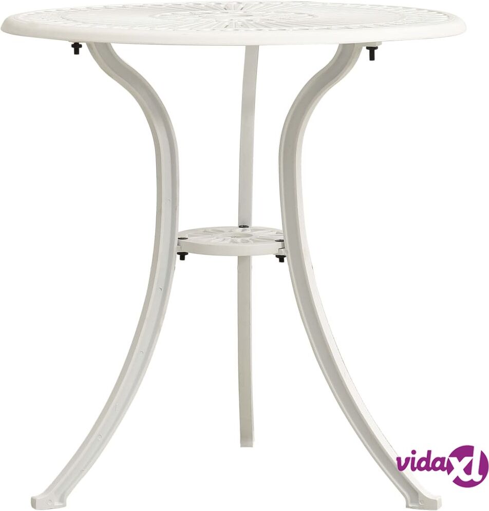 vidaXL Puutarhapöytä valkoinen 62x62x65 cm valualumiini vidaXL Puutarhapöytä valkoinen 62x62x65 cm valualumiini