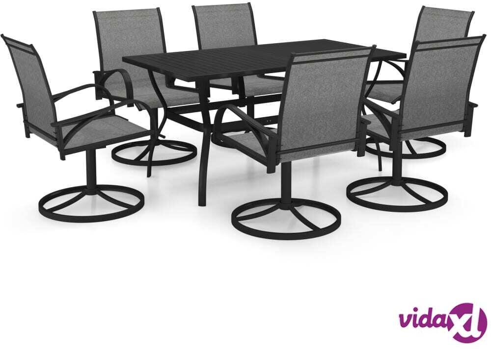 vidaXL 7-osainen puutarharuokaryhmä textilene ja teräs vidaXL 7-osainen puutarharuokaryhmä textilene ja teräs