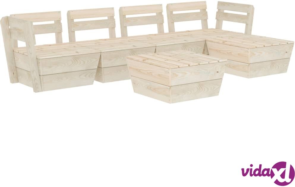 vidaXL 6-osainen kuormalavasohvasarja kyllästetty kuusi vidaXL 6-osainen kuormalavasohvasarja kyllästetty kuusi
