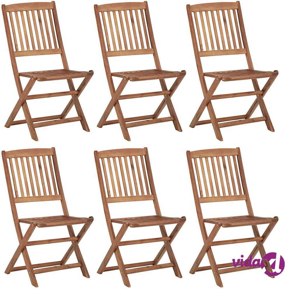 vidaXL Kokoontaitettavat puutarhatuolit 6 kpl täysi akaasiapuu vidaXL Kokoontaitettavat puutarhatuolit 6 kpl täysi akaasiapuu