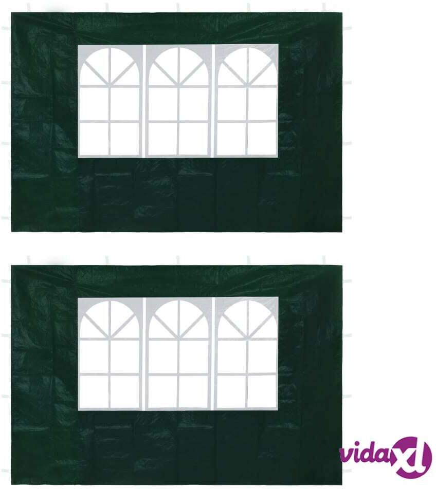 vidaXL Juhlateltan ikkunalliset sivuseinät 2 kpl vihreä vidaXL Juhlateltan ikkunalliset sivuseinät 2 kpl vihreä