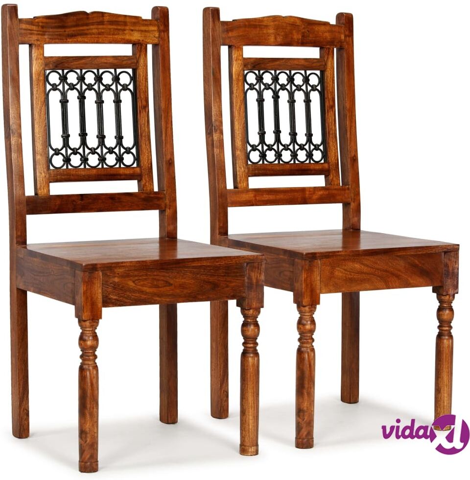 vidaXL Ruokatuolit 2 kpl massiivipuu seesamviimeistelty klassinen vidaXL Ruokatuolit 2 kpl massiivipuu seesamviimeistelty klassinen