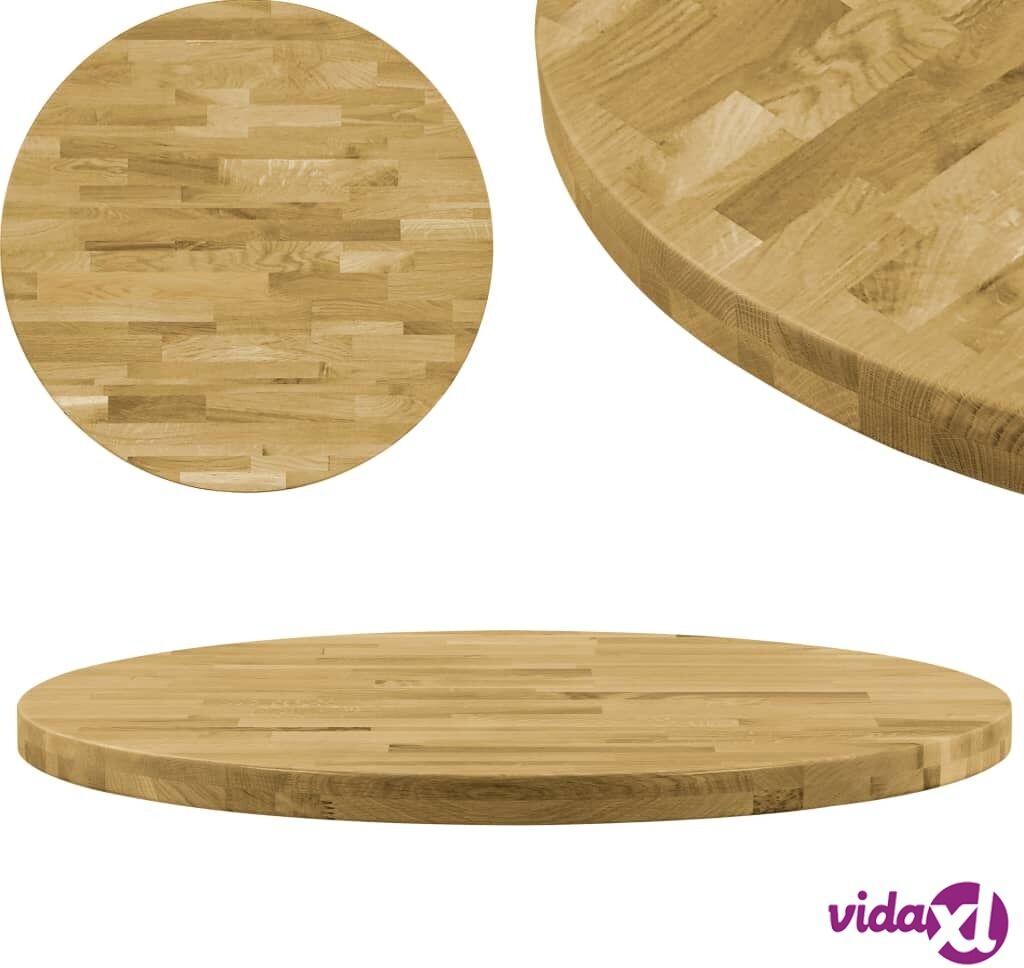 vidaXL Pöytälevy kiinteä tammipuu pyöreä 44 mm 800 mm vidaXL Pöytälevy kiinteä tammipuu pyöreä 44 mm 800 mm