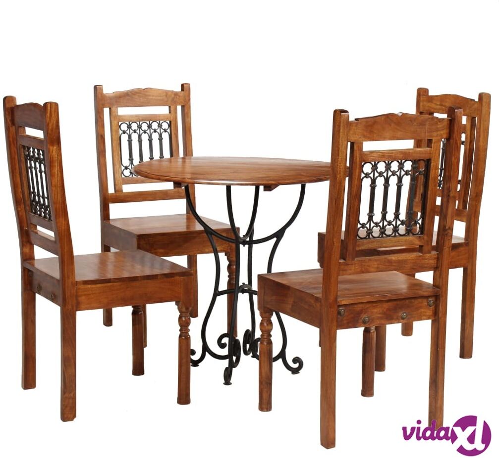 vidaXL Ruokailuryhmä 5 osaa akaasiapuu seesamkäsittelyllä vidaXL Ruokailuryhmä 5 osaa akaasiapuu seesamkäsittelyllä