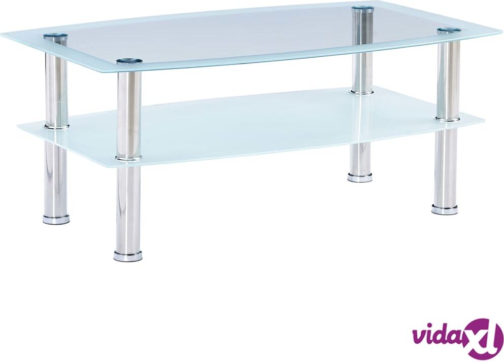 vidaXL Sohvapöytä valkoinen 100x60x42 cm karkaistu lasi vidaXL Sohvapöytä valkoinen 100x60x42 cm karkaistu lasi