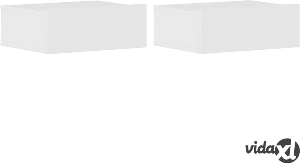 vidaXL Kelluvat yöpöydät 2 kpl valkoinen 40x30x15 cm lastulevy vidaXL Kelluvat yöpöydät 2 kpl valkoinen 40x30x15 cm lastulevy