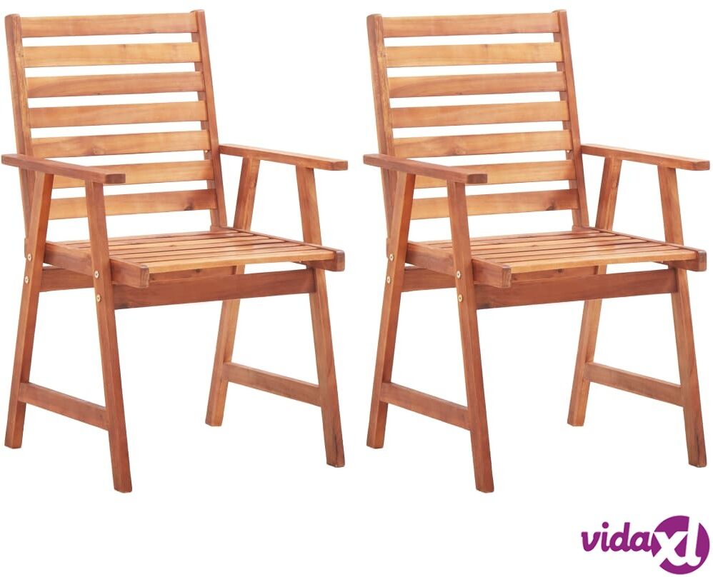 vidaXL Ulkoruokatuolit 2 kpl täysi akaasiapuu vidaXL Ulkoruokatuolit 2 kpl täysi akaasiapuu