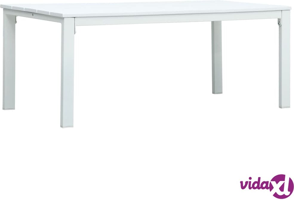 vidaXL Sohvapöytä valkoinen 98x48x39 cm HDPE puutyyli vidaXL Sohvapöytä valkoinen 98x48x39 cm HDPE puutyyli