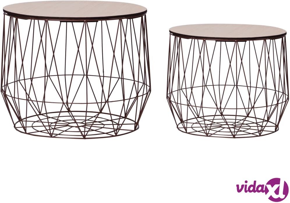 vidaXL Sohvapöytä 2 kpl kupari vidaXL Sohvapöytä 2 kpl kupari