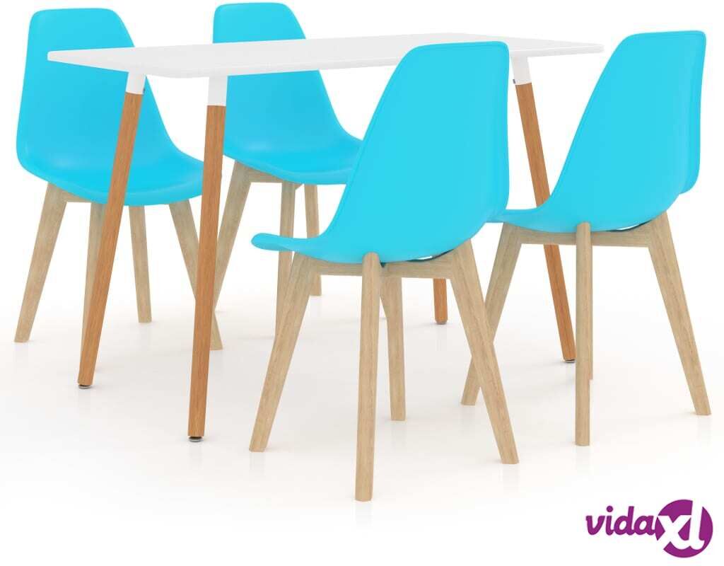 vidaXL 5-osainen ruokailuryhmä sininen vidaXL 5-osainen ruokailuryhmä sininen