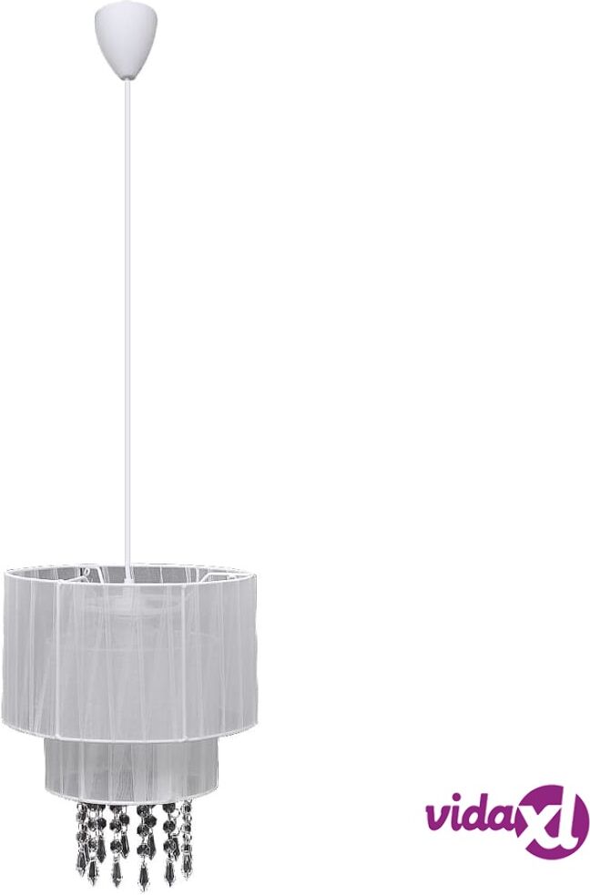 vidaXL Riippuva kattovalaisin Kattokruunu Kristalli Valkoinen vidaXL Riippuva kattovalaisin Kattokruunu Kristalli Valkoinen