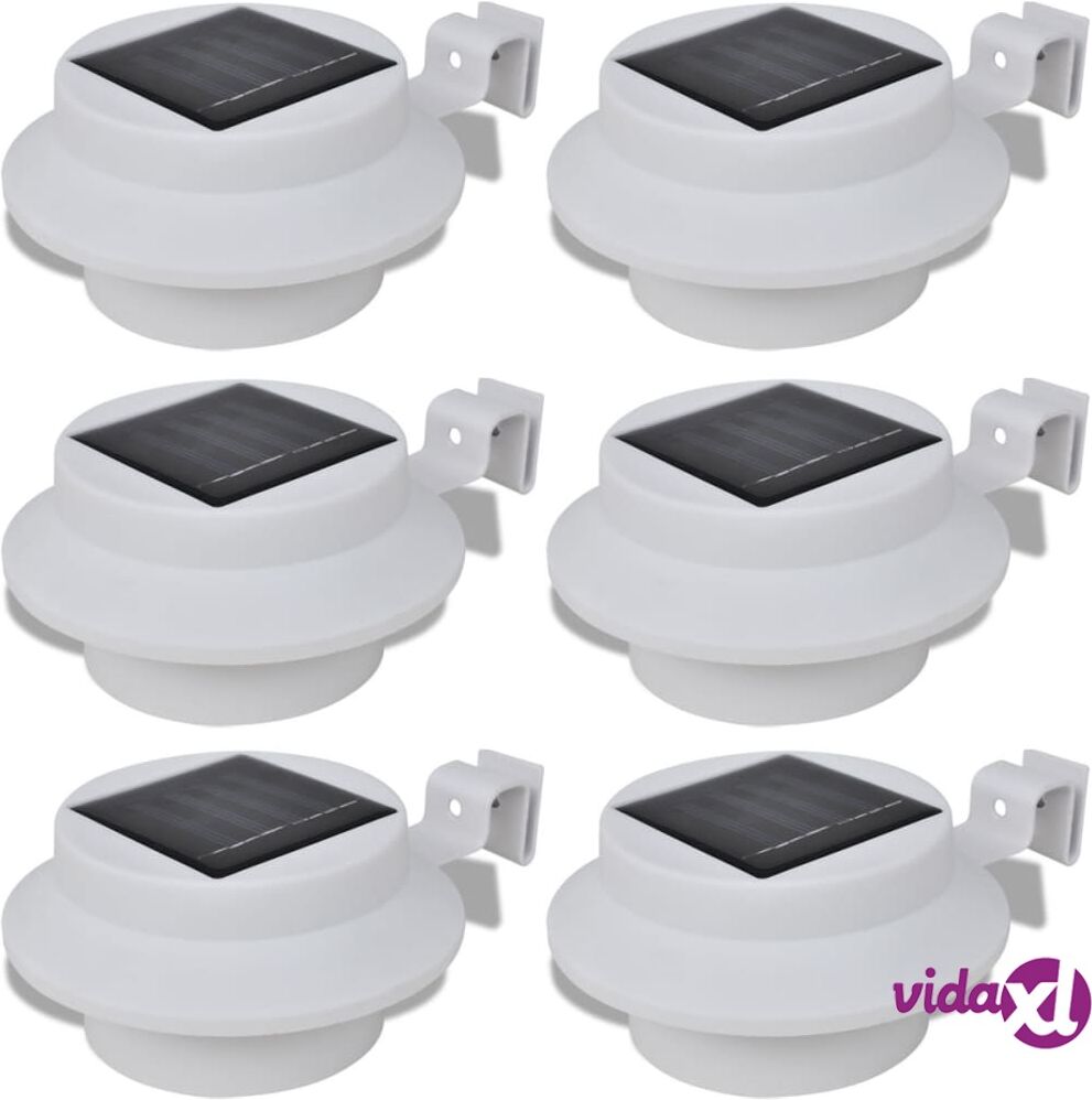 vidaXL Aurinkovoimalla toimiva 6-osainen aitavalosarja valkoinen vidaXL Aurinkovoimalla toimiva 6-osainen aitavalosarja valkoinen