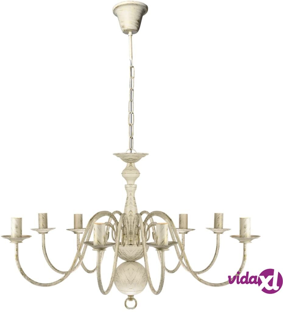 vidaXL Antiikinvalkoinen kattokruunu metalli 8 x E14 polttimot vidaXL Antiikinvalkoinen kattokruunu metalli 8 x E14 polttimot
