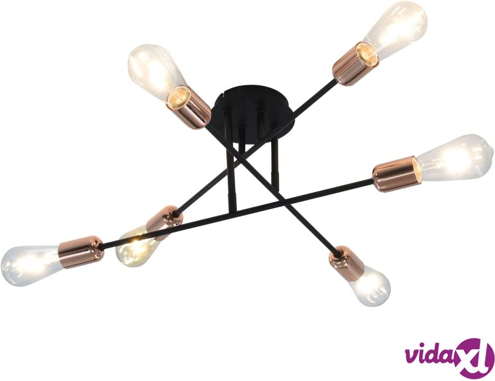 vidaXL Kattovalaisin musta ja kupari E27 vidaXL Kattovalaisin musta ja kupari E27