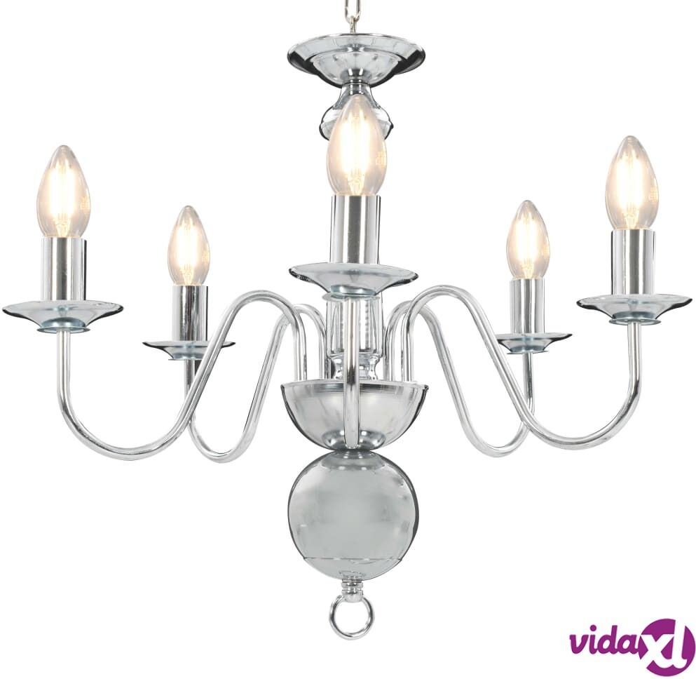 vidaXL Kattokruunu hopea 5 x E14 polttimot vidaXL Kattokruunu hopea 5 x E14 polttimot