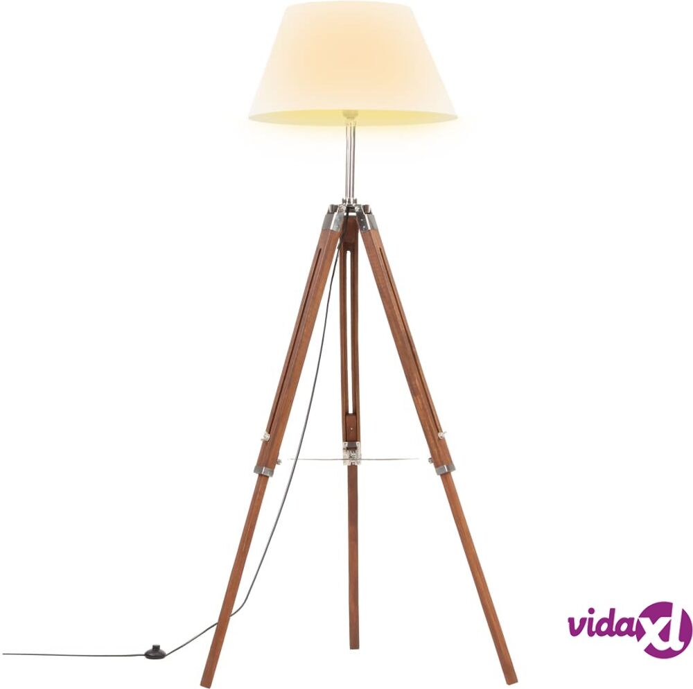 vidaXL Kolmijalkavalaisin hunajanruskea ja valk. täysi tiikki 141 cm vidaXL Kolmijalkavalaisin hunajanruskea ja valk. täysi tiikki 141 cm