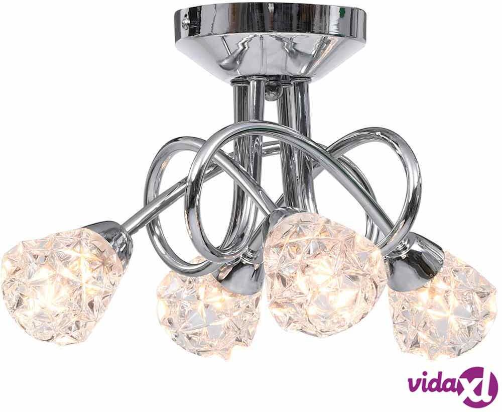 vidaXL Kattovalaisin lasisilla sälevarjostimilla 4 x G9-polttimoa vidaXL Kattovalaisin lasisilla sälevarjostimilla 4 x G9-polttimoa