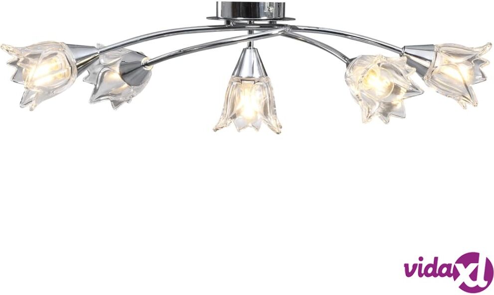 vidaXL Kattovalaisin läpinäkyvillä varjostimilla viidelle E14-lampulle vidaXL Kattovalaisin läpinäkyvillä varjostimilla viidelle E14-lampulle