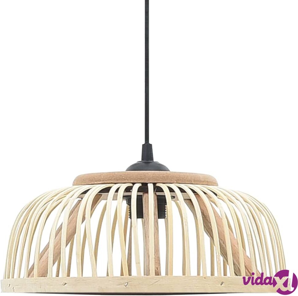 vidaXL Riippuvalaisin bambu 40 W 37x15,5 cm puolipyöreä E27 vidaXL Riippuvalaisin bambu 40 W 37x15,5 cm puolipyöreä E27