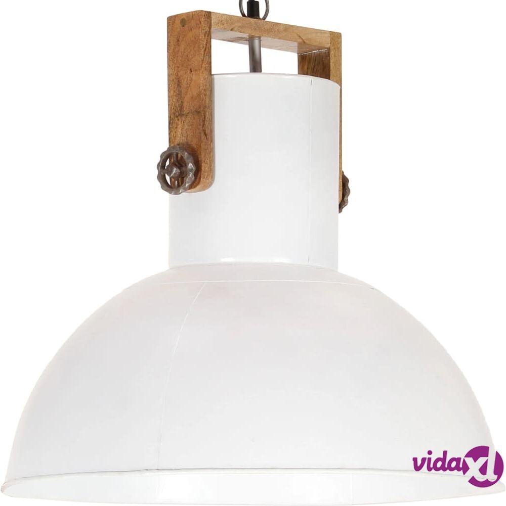 vidaXL Teollistyylinen riippuvalaisin 25 W valk. pyöreä mango 52cm E27 vidaXL Teollistyylinen riippuvalaisin 25 W valk. pyöreä mango 52cm E27