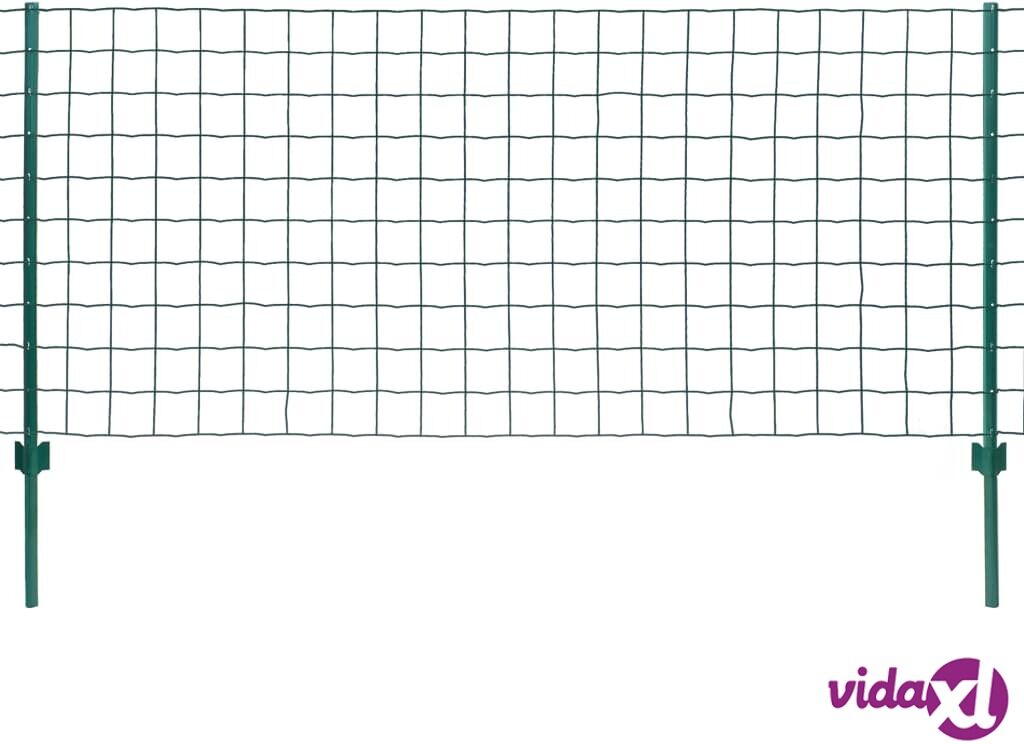 vidaXL Euro-aita teräs 20x1 m vihreä vidaXL Euro-aita teräs 20x1 m vihreä