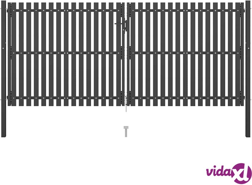 vidaXL Puutarhan aitaportti teräs 4x2 m antrasiitti vidaXL Puutarhan aitaportti teräs 4x2 m antrasiitti