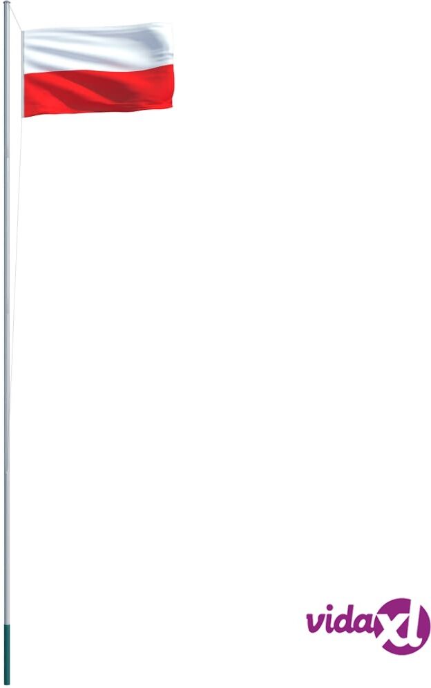 vidaXL Puolan lippu ja tanko alumiini 6,2 m vidaXL Puolan lippu ja tanko alumiini 6,2 m