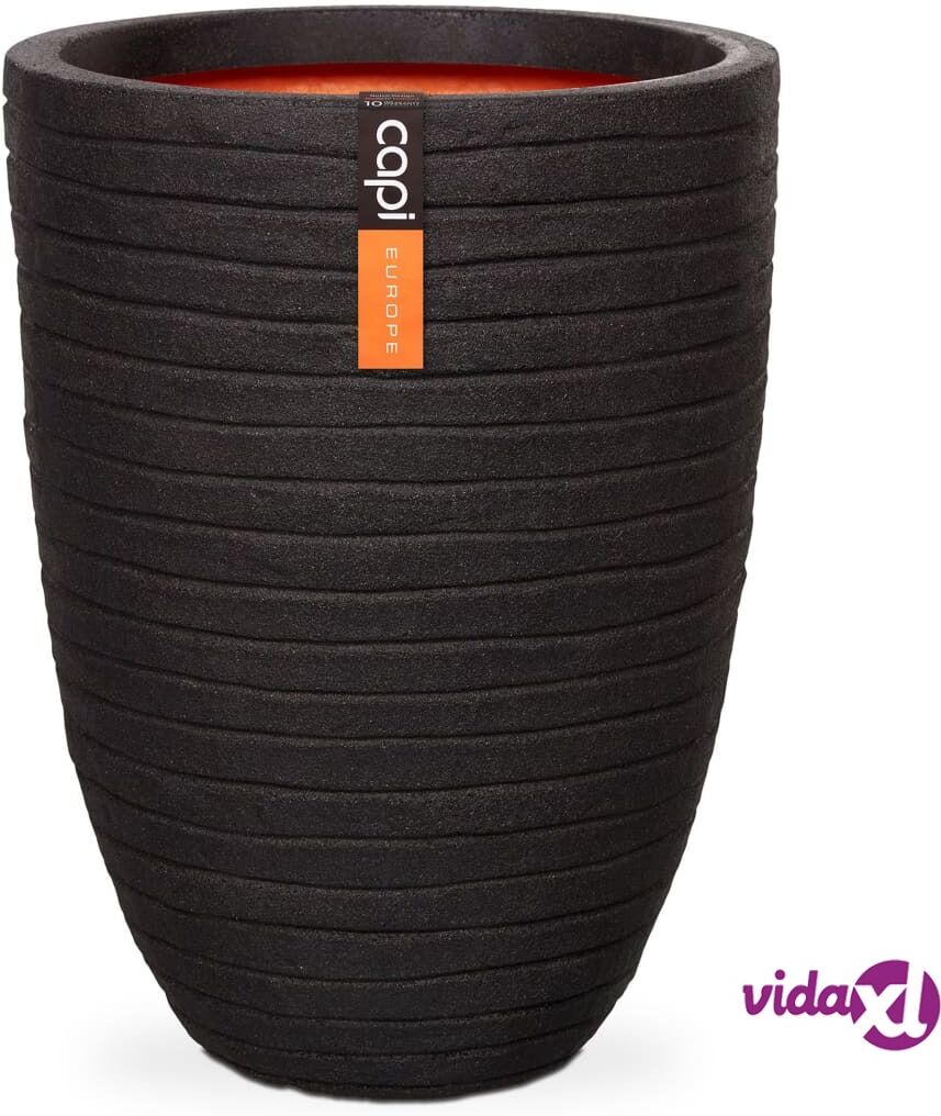 Capi Vaasi kukkalaatikko Nature Row matala 46x58 cm musta Capi Vaasi kukkalaatikko Nature Row matala 46x58 cm musta