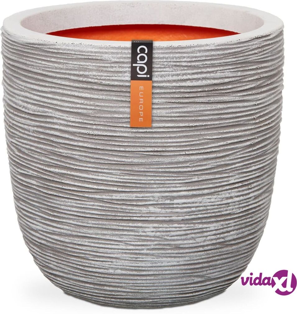 Capi Munanmuotoinen kukkalaatikko Nature Rib 35x34 cm norsunluu Capi Munanmuotoinen kukkalaatikko Nature Rib 35x34 cm norsunluu