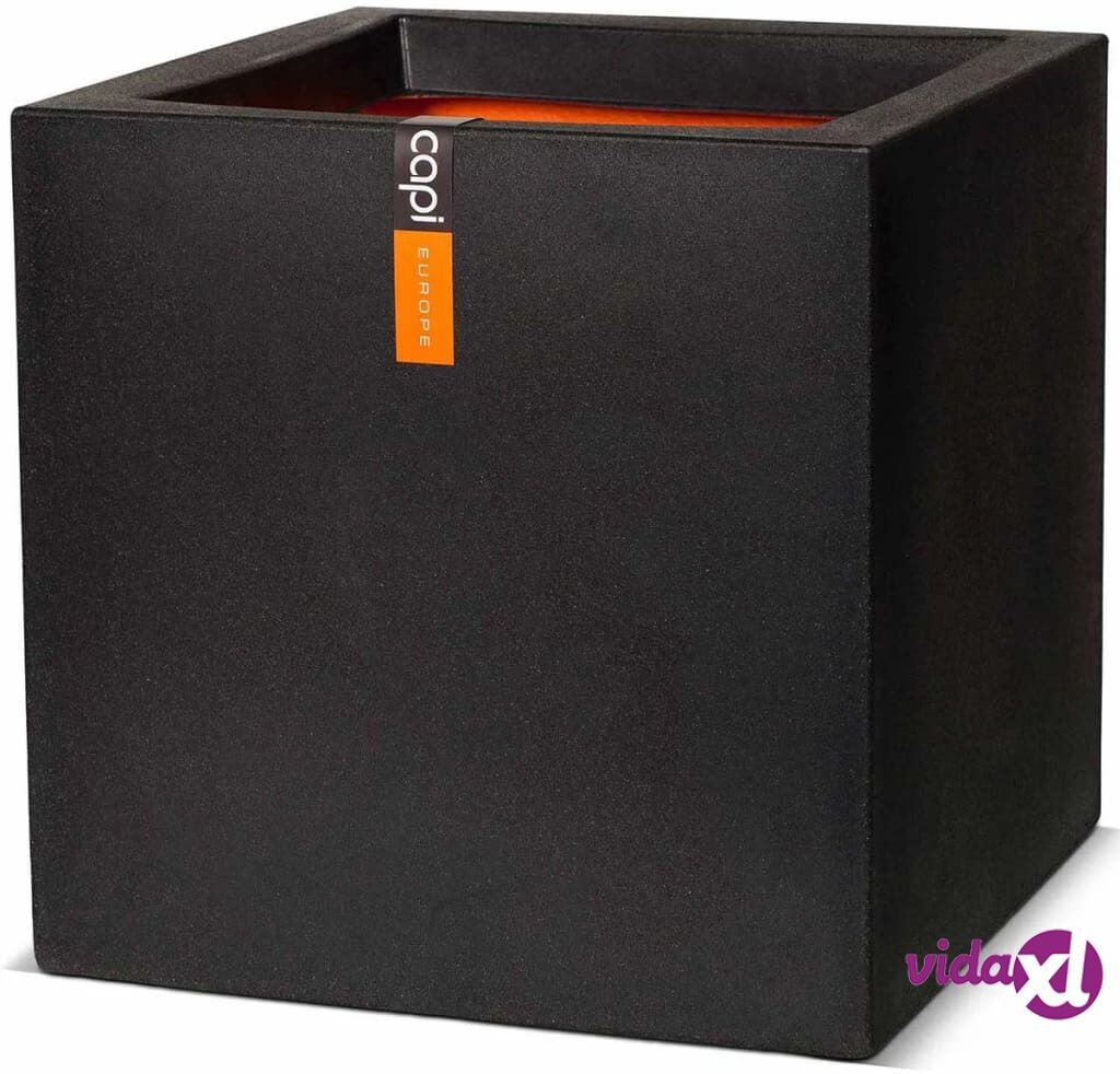 Capi Kukkalaatikko Urban Smooth neliö 50x50x50 cm musta KBL904 Capi Kukkalaatikko Urban Smooth neliö 50x50x50 cm musta KBL904