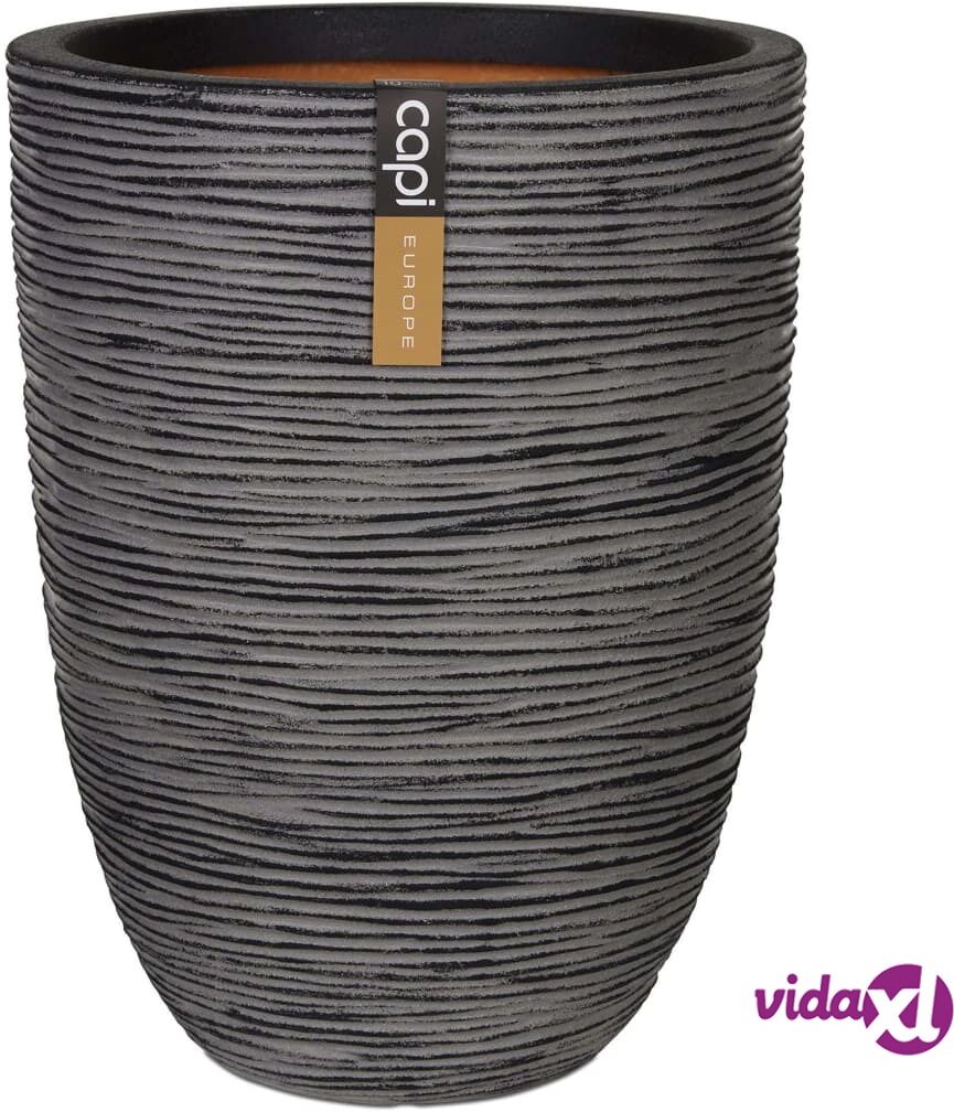 Capi Vaasi kukkalaatikko Nature Rib matala 36x47 cm antrasiitti Capi Vaasi kukkalaatikko Nature Rib matala 36x47 cm antrasiitti