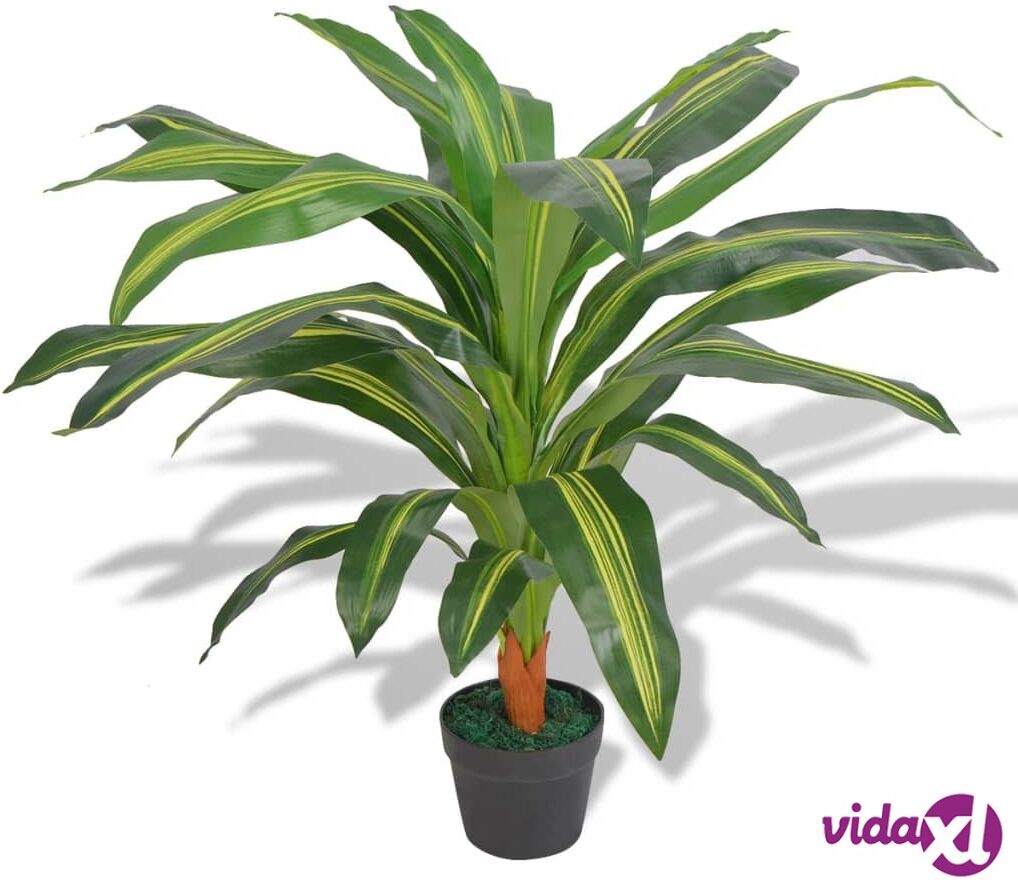 vidaXL Tekokasvi ruukulla traakkipuu 90 cm vihreä vidaXL Tekokasvi ruukulla traakkipuu 90 cm vihreä