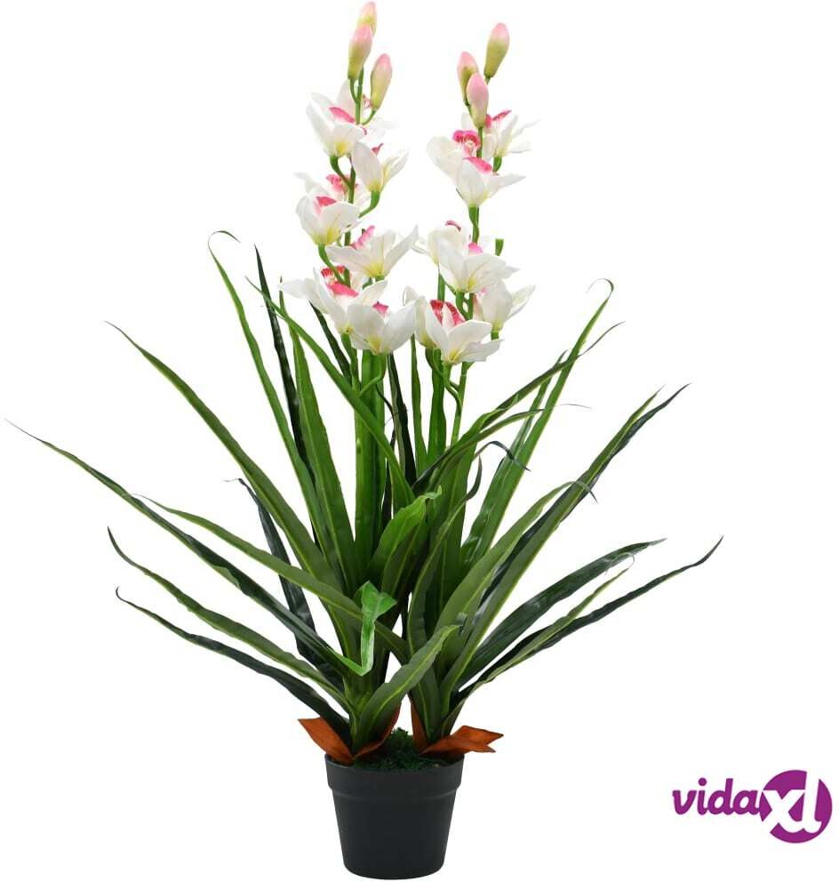 vidaXL Tekokasvi ruukulla kymbidi (orkidea) 100 cm vihreä vidaXL Tekokasvi ruukulla kymbidi (orkidea) 100 cm vihreä