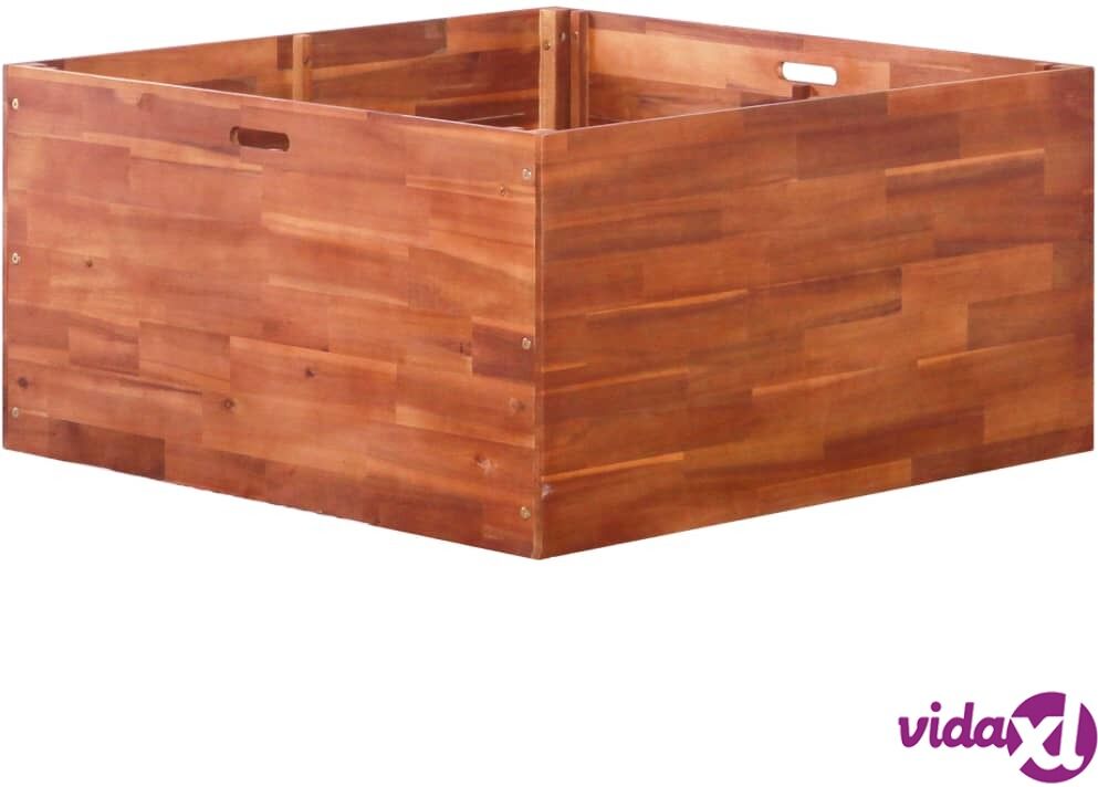 vidaXL Puutarhan korotettu kukkalaatikko akaasiapuu 100x100x50 cm vidaXL Puutarhan korotettu kukkalaatikko akaasiapuu 100x100x50 cm