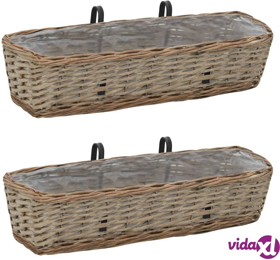 vidaXL parveke kukkalaatikko 2 kpl paju PE-vuori 60 cm vidaXL parveke kukkalaatikko 2 kpl paju PE-vuori 60 cm