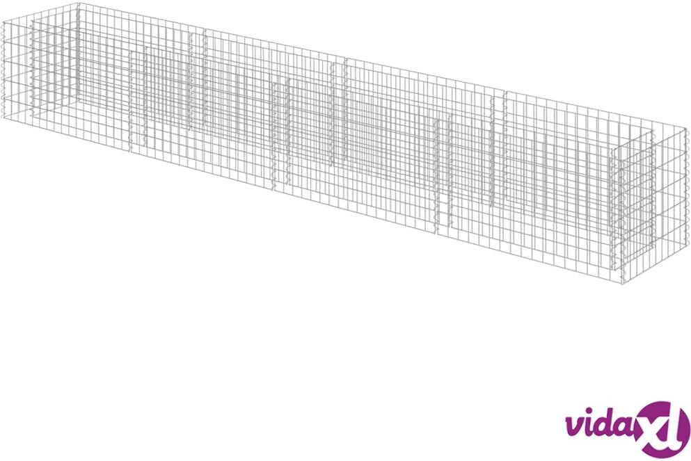 vidaXL Korotettu kivikori/kukkalaatikko galvanoitu teräs 360x50x50 cm vidaXL Korotettu kivikori/kukkalaatikko galvanoitu teräs 360x50x50 cm