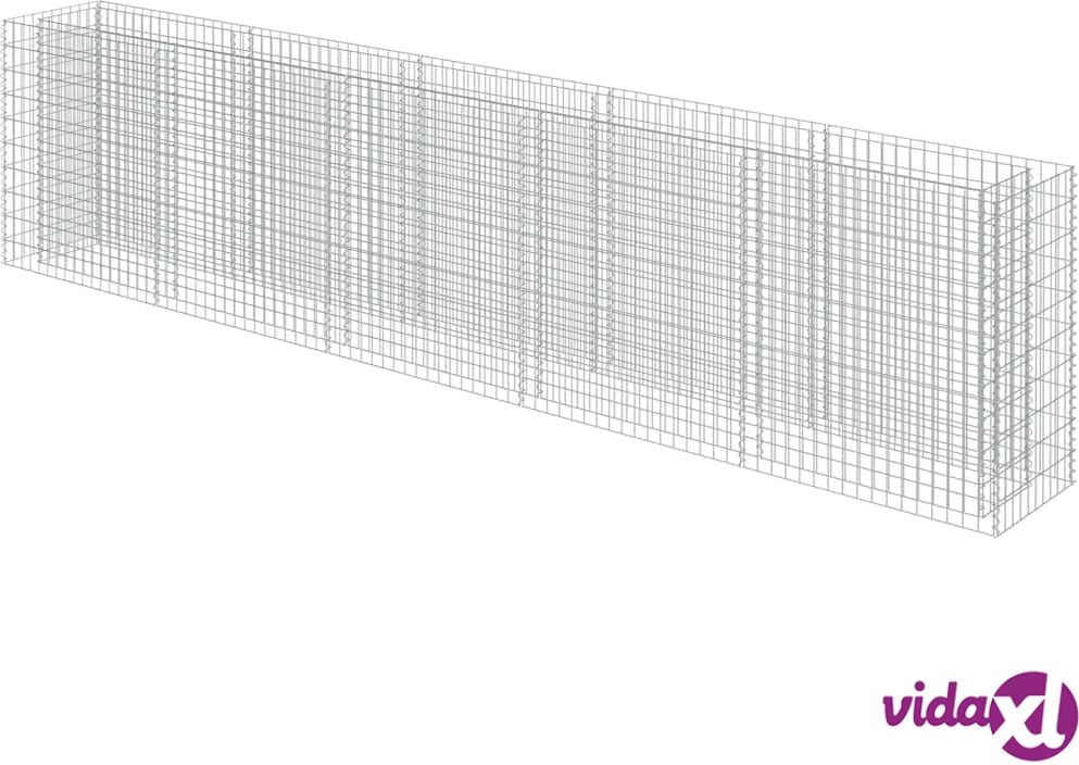 vidaXL Korotettu kivikori/kukkalaatikko galvanoitu teräs 450x50x100 cm vidaXL Korotettu kivikori/kukkalaatikko galvanoitu teräs 450x50x100 cm