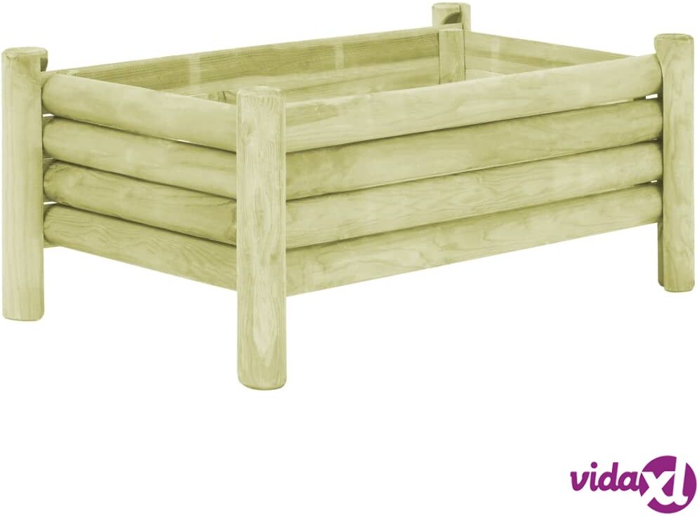 vidaXL Korotettu kukkalaatikko kyllästetty mänty 100x60x42 cm vidaXL Korotettu kukkalaatikko kyllästetty mänty 100x60x42 cm