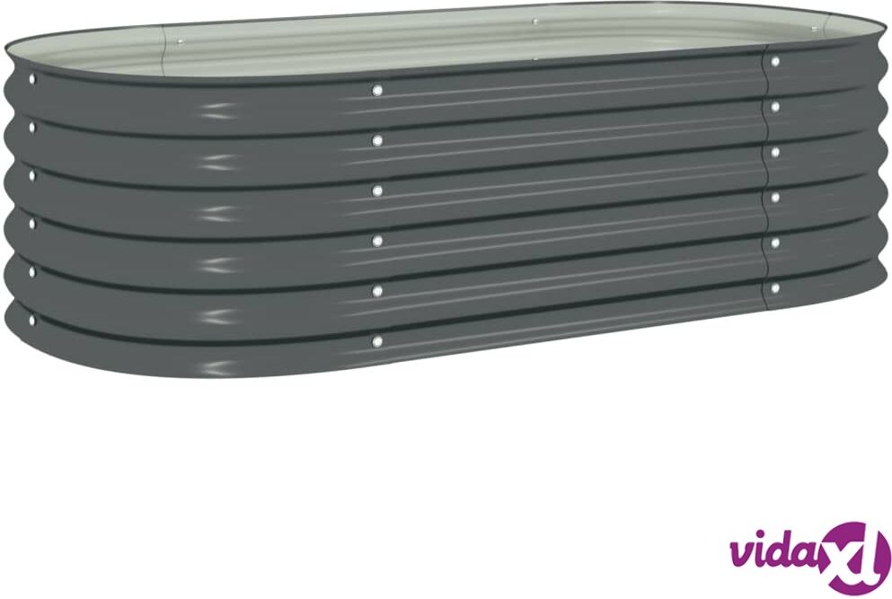 vidaXL Korotettu puutarhalaatikko 160x80x44 cm galvanoitu teräs harmaa vidaXL Korotettu puutarhalaatikko 160x80x44 cm galvanoitu teräs harmaa